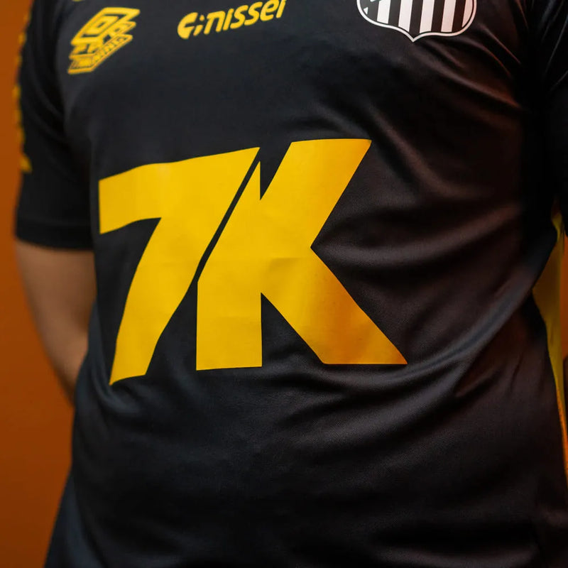 Santos Training 2025 All Sponsors Black/Yellow - Jersey