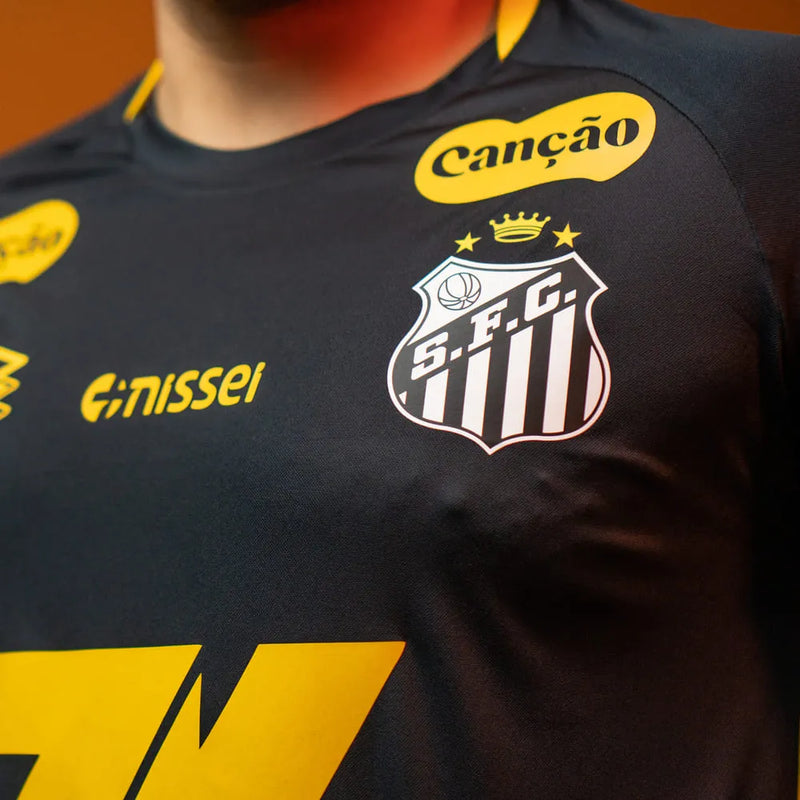 Santos Training 2025 All Sponsors Black/Yellow - Jersey