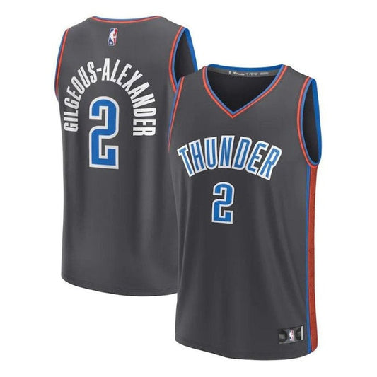Camisa NBA Shai Gilgeous-Alexander Oklahoma City Thunder 2023 Fastbreak Unissex - Edição City - Antracite 
