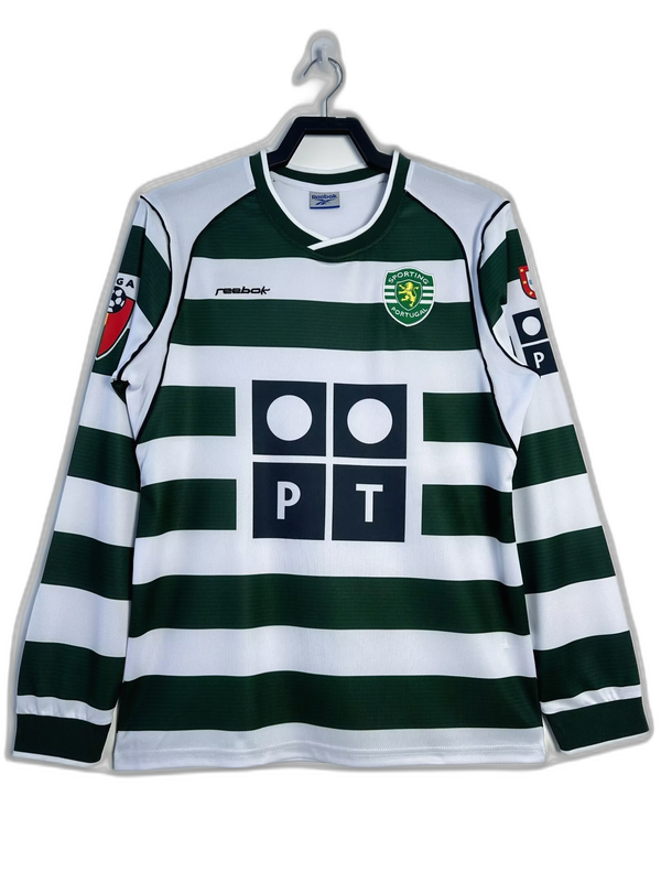 Camiseta de local del Sporting de Lisboa 01/03 I - Versión retro de manga larga