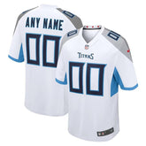 Tennessee Titans - Camisa de jogo personalizada da NFL - Branca 
