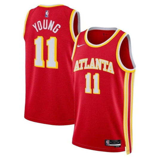 Camiseta unisex de la NBA Trae Young Atlanta Hawks 2023 - Edición Ícono - Roja
