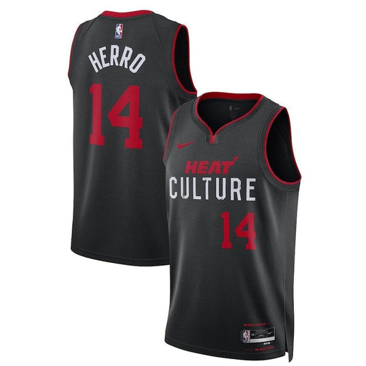 Camisa NBA Tyler Herro Miami Heat Unissex 23/24 - Preta - Edição City 