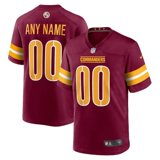 Camiseta personalizada de la NFL de los Washington Commanders en color burdeos