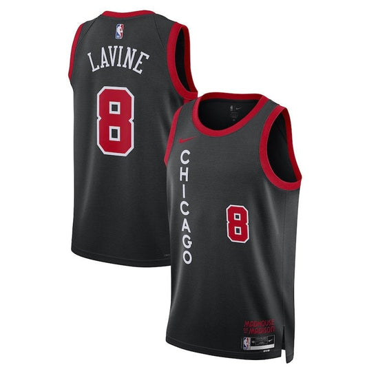 Camisa Zach LaVine Chicago Bulls NBA Unissex 23/24 - Preta - Edição City 